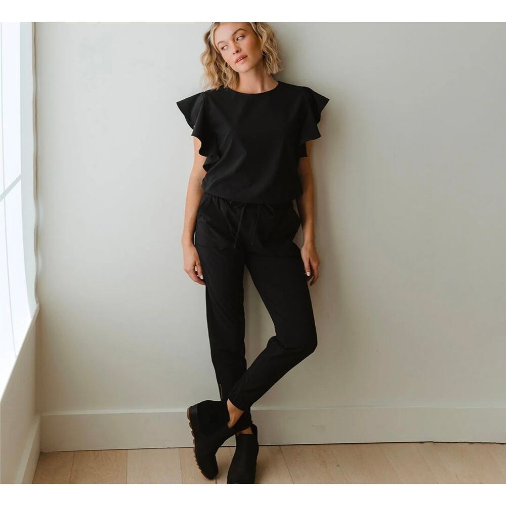 Albion 9 To 9 Jumpsuit black sz XXL $ 128